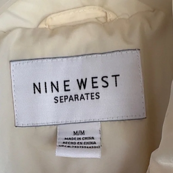 Nine West Off-White Quilted Jacket - Picture 2 of 9